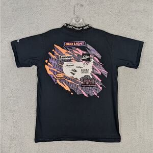 Vintage Bud Light Triathlon Tshirt Adult Black 1991 Double Sided Single Stitch